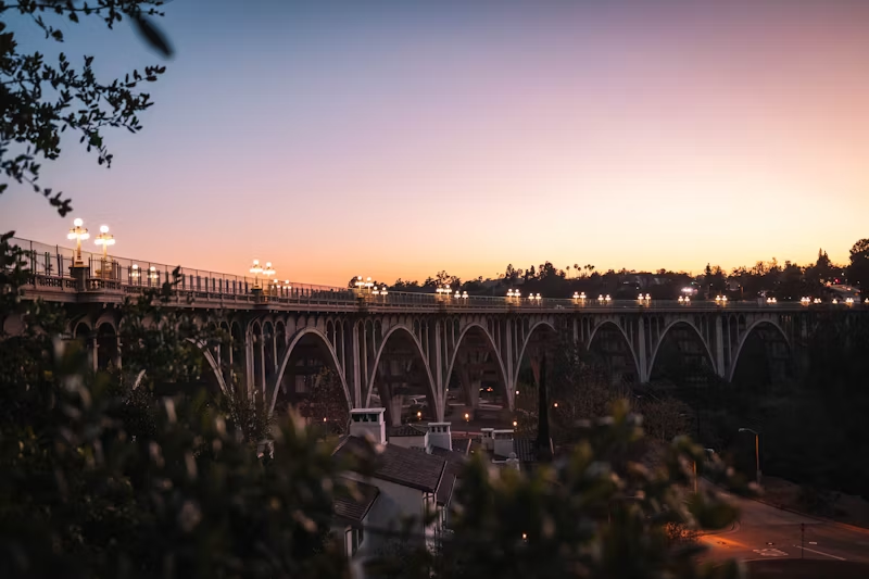 Bridge at sunset
